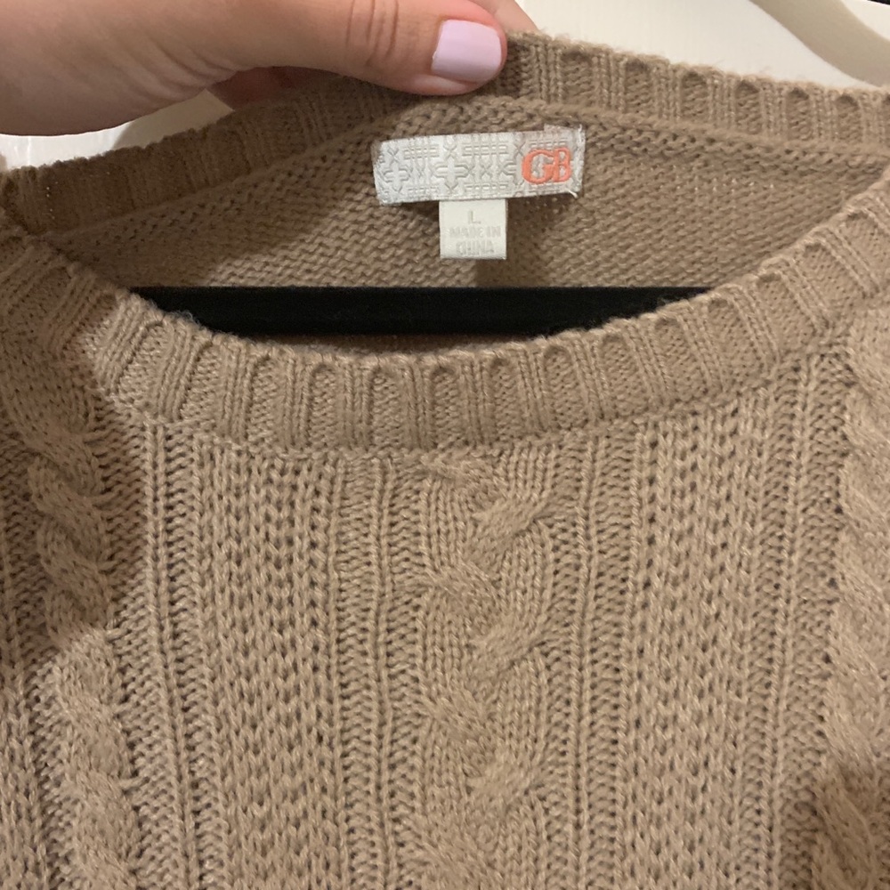 GB cable knit poncho/top